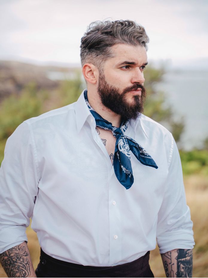 Bandana azul-marinho com padrão paisley LISBURN