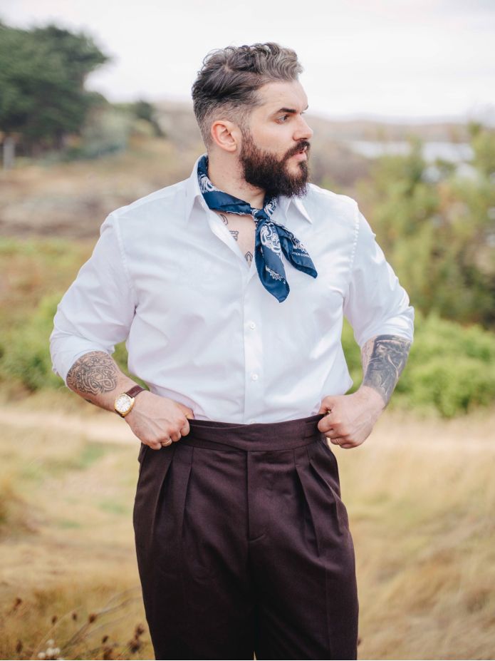 Bandana azul-marinho com padrão paisley LISBURN