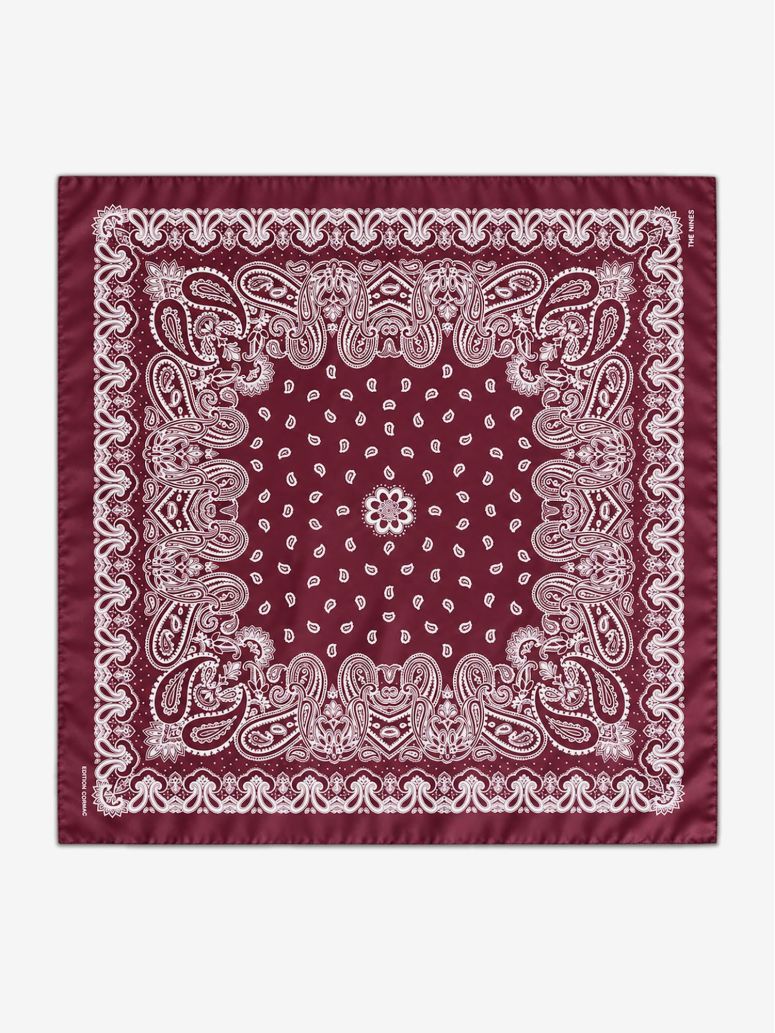 Bandana bordeaux com padrão paisley LISBURN