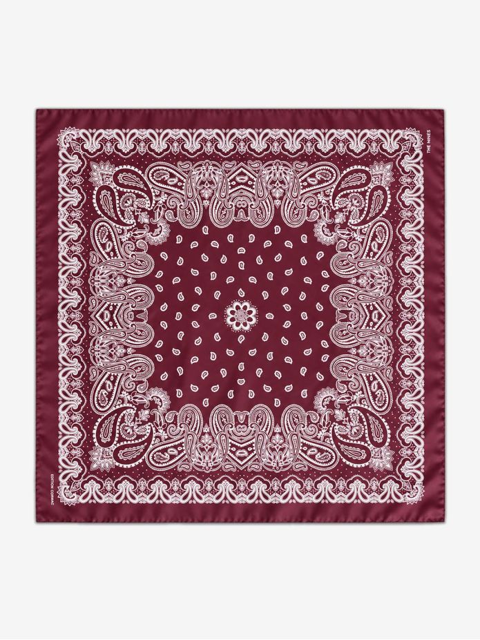 Bandana bordeaux com padrão paisley LISBURN