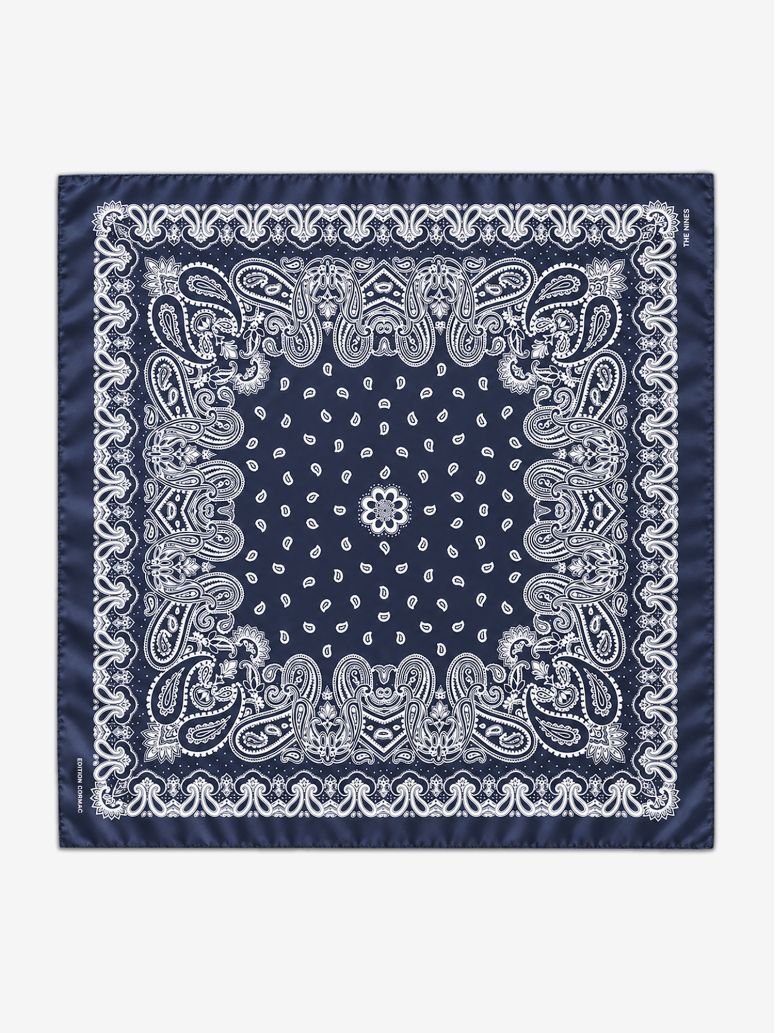 Bandana azul-marinho com padrão paisley LISBURN
