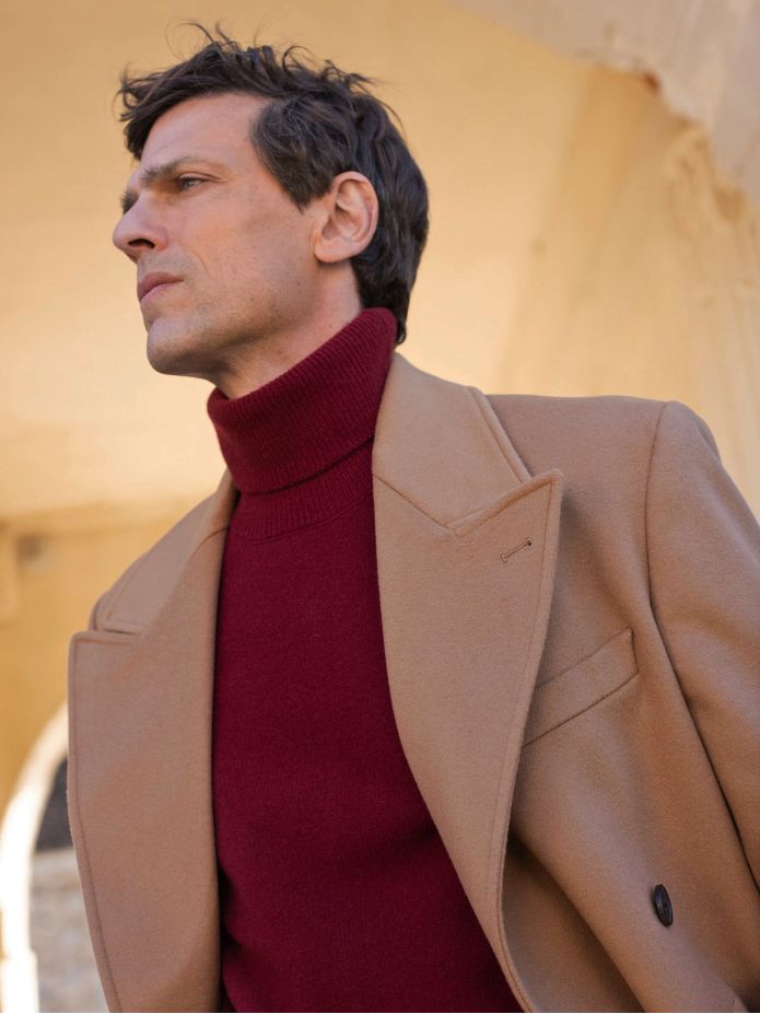 Camisola de gola alta bordeaux Grant