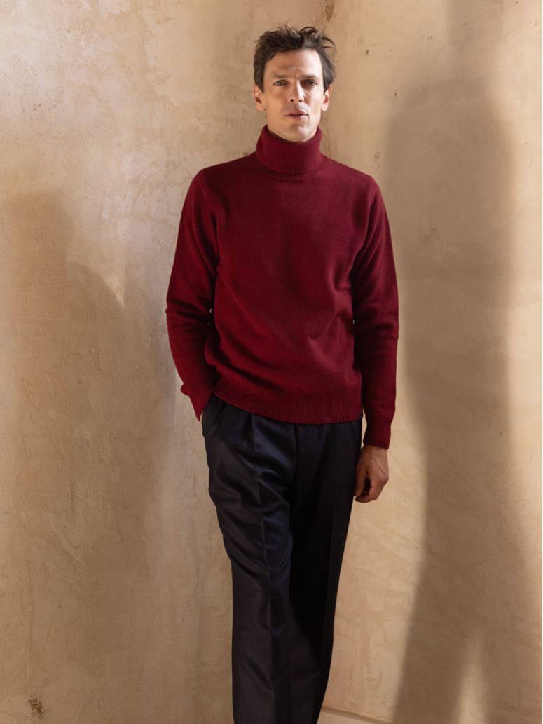 Camisola de gola alta bordeaux Grant