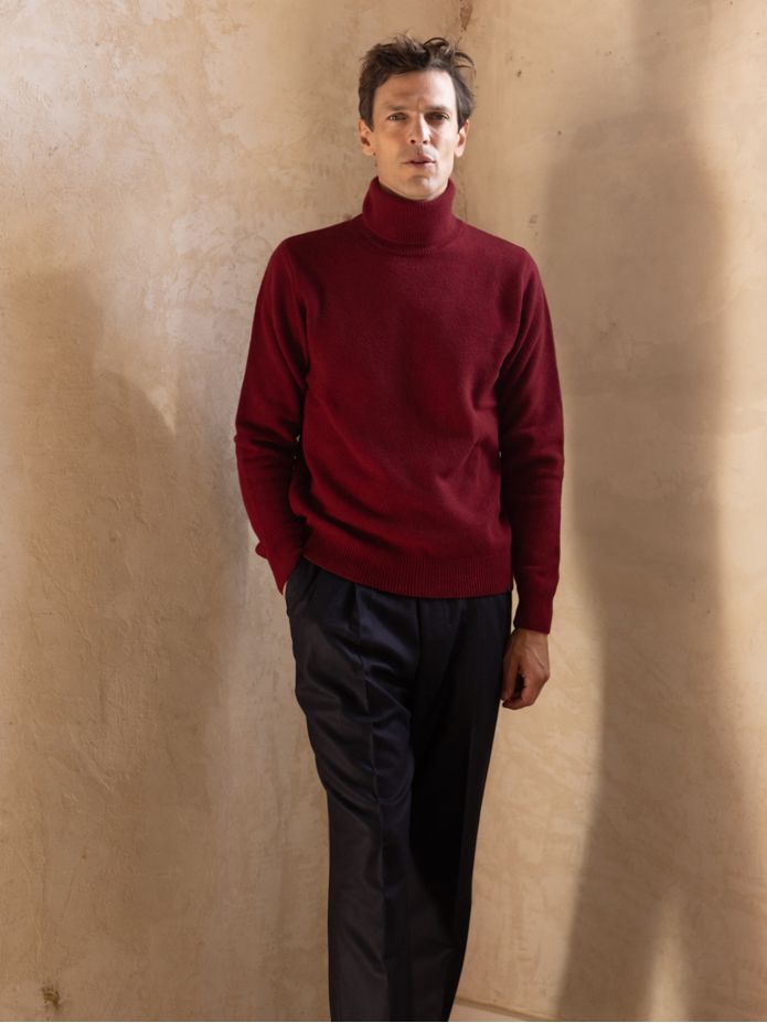 Camisola de gola alta bordeaux Grant