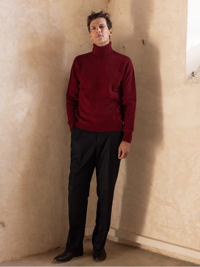 Camisola de gola alta bordeaux Grant