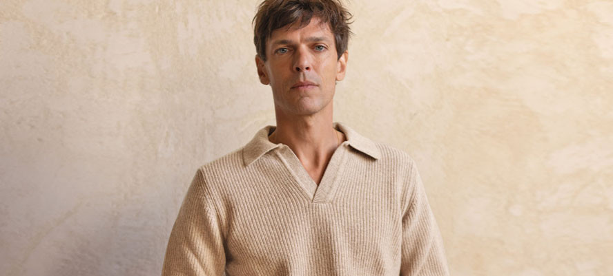 Camisola de gola polo para homem