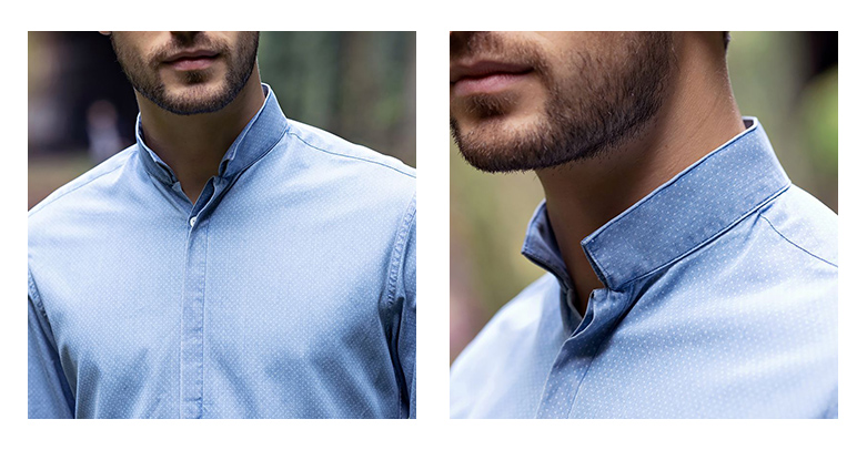 A camisa masculina às bolinhas