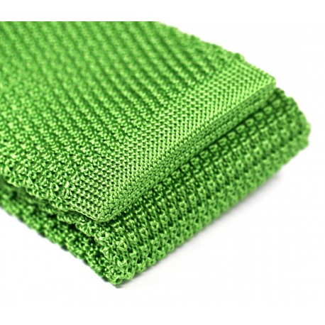 Gravata tricot de seda verde maçã
